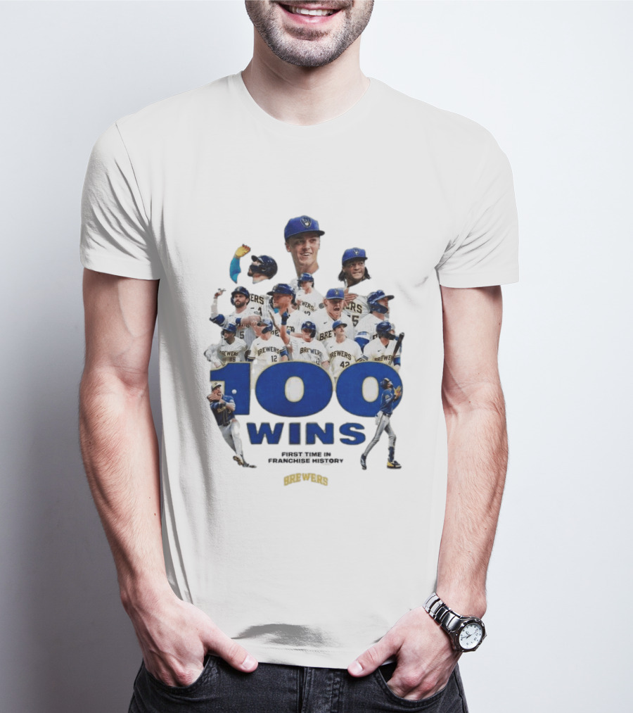 Milwaukee Brewers 100 Wins First Time In Franchise History T-Shirt