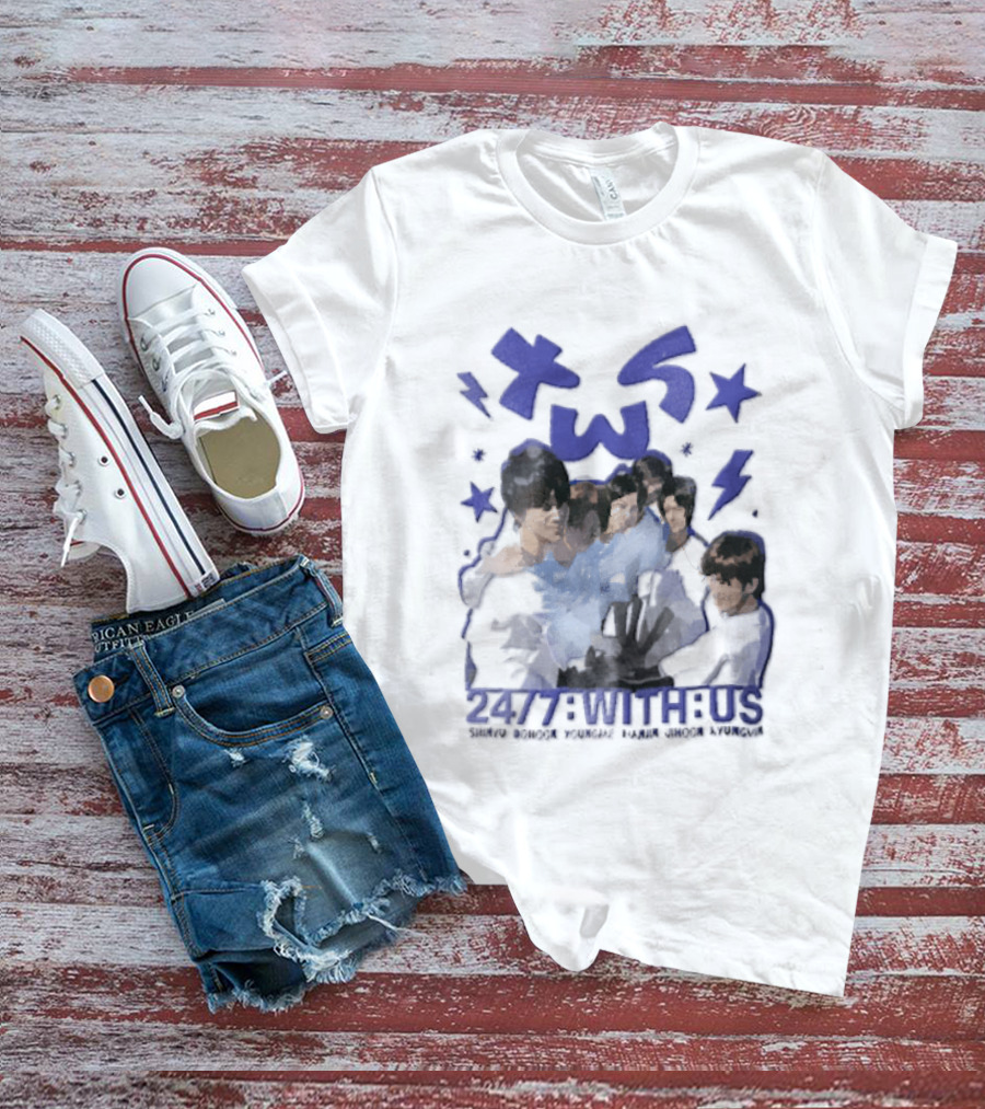 TWS Kpop Group 247 With Us Members Name T-Shirt
