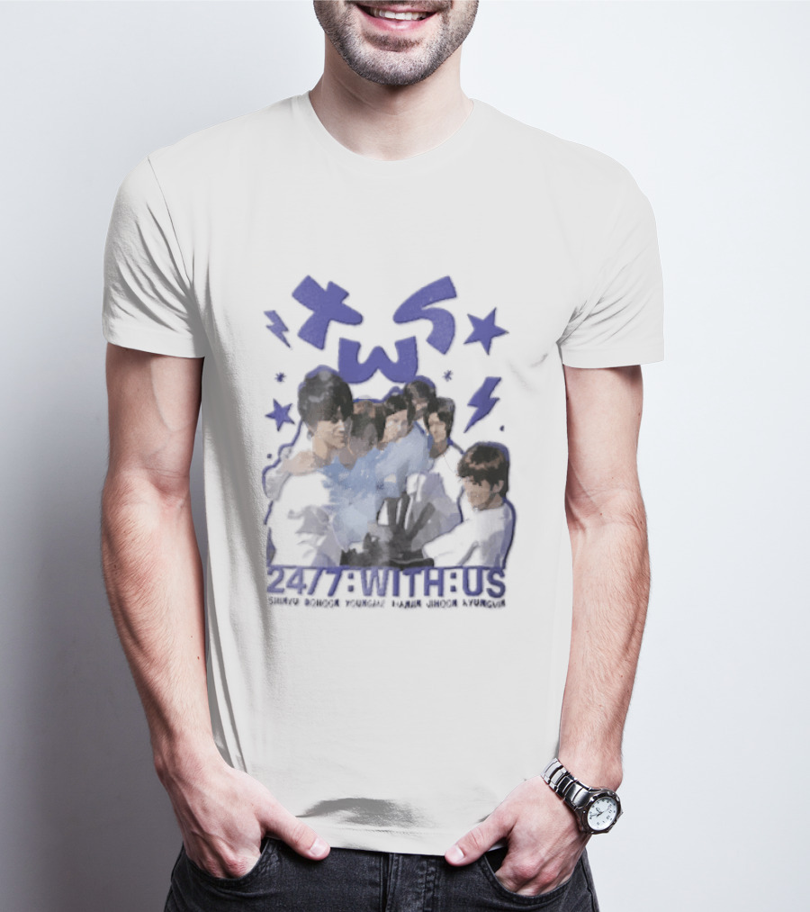 TWS Kpop Group 247 With Us Members Name T-Shirt