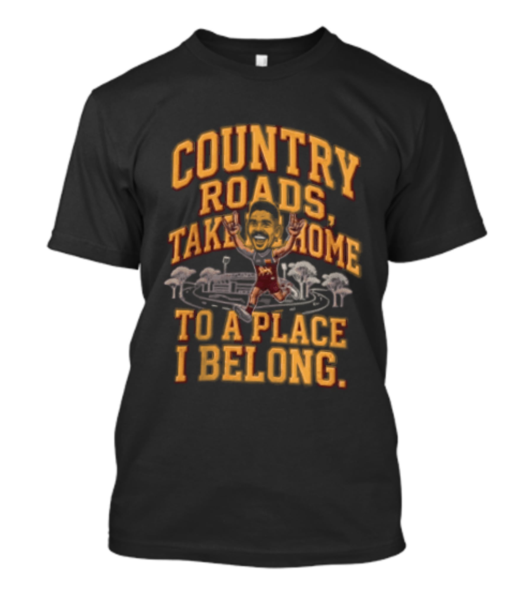 Brisbane Lions Charlie Cameron Country Roads Take Me Home To A Place I Belong T-Shirt