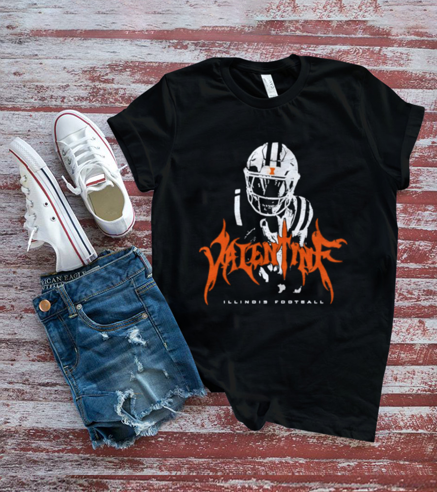 Valentine Illinois Football Ca'Lill Fighting Illini T-Shirt