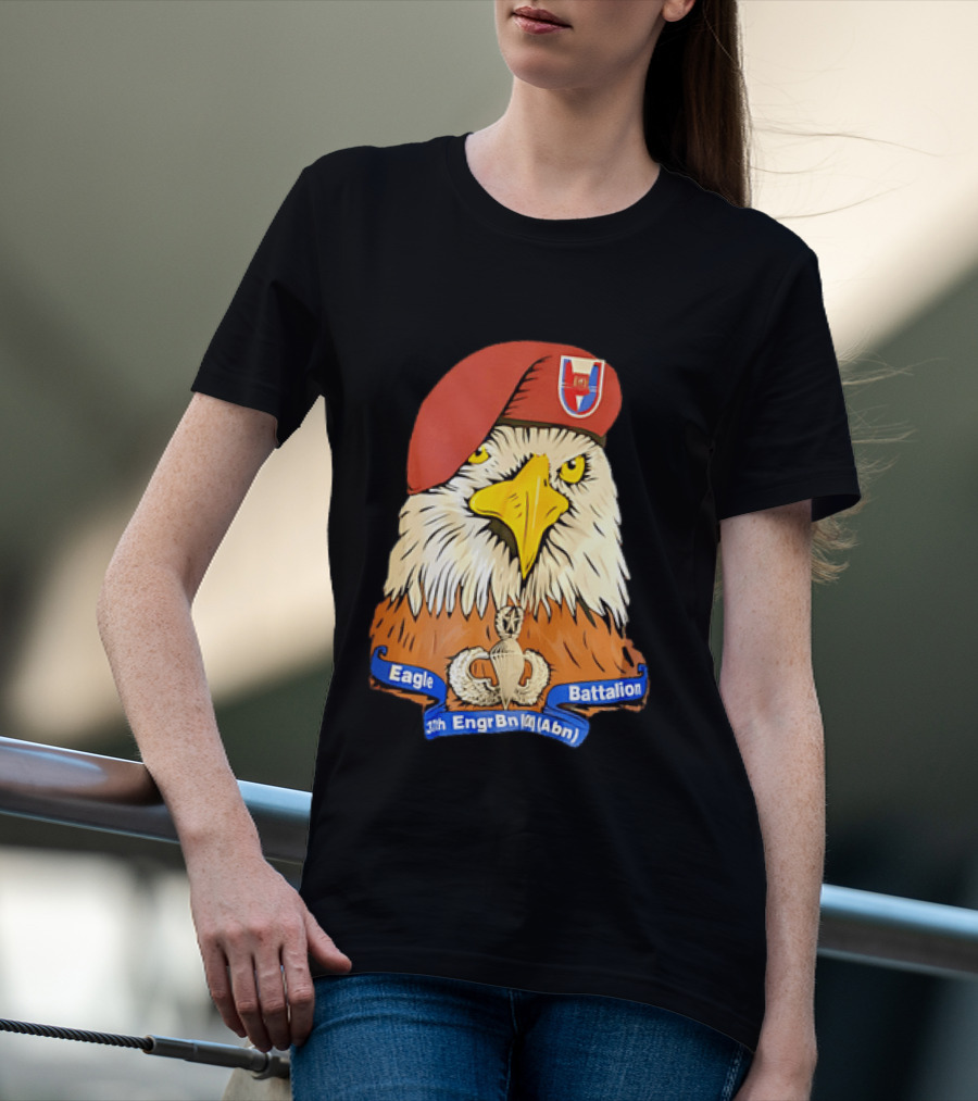 Eagle Battalion 37th Engr Bn Abn Airborne Insignia T-Shirt
