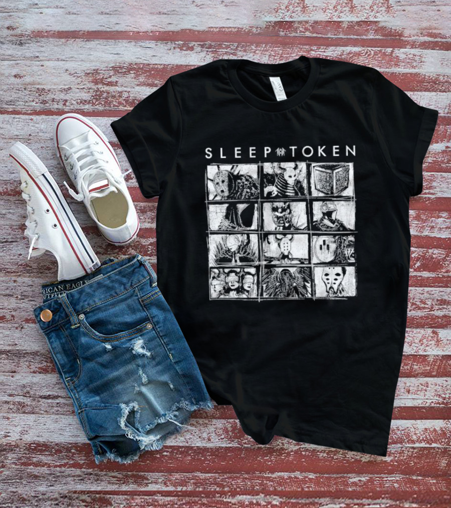 Sleep Token Figures Album Cover Art Grid T-Shirt