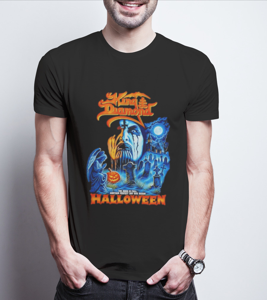 King Diamond The Moon Is Full Another Perfect Day Has Begun Halloween T-Shirt