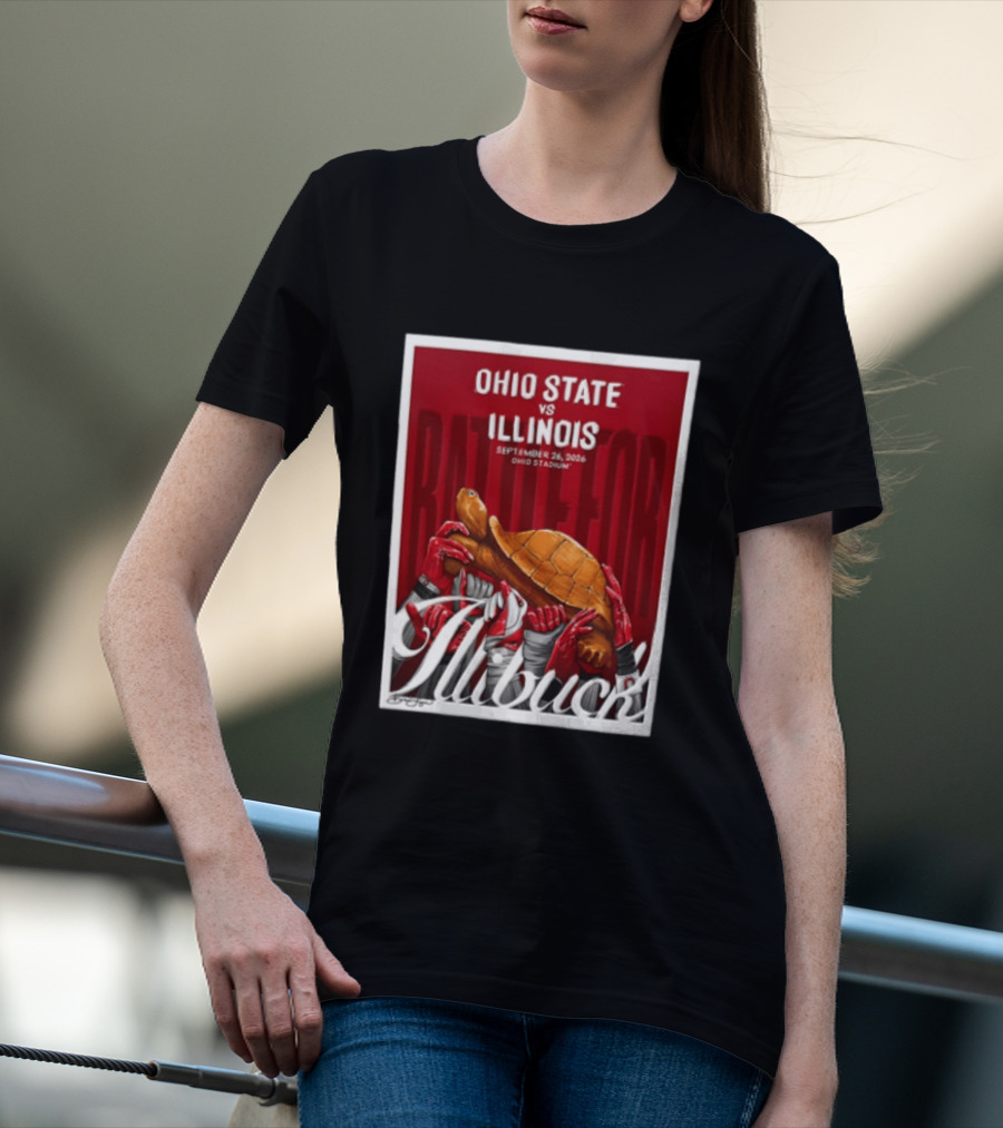 Ohio State Vs Illinois September 2026 Battle For Illibuck Ohio Stadium T-Shirt