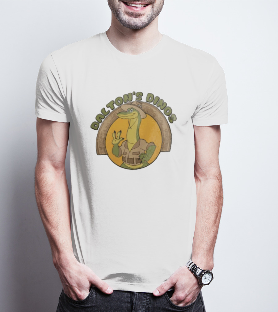 Dalton's Dino's Cartoon Dinosaur Safari Adventure Outfit T-Shirt