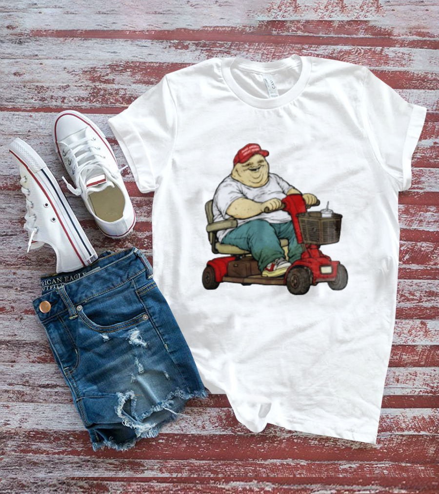 Magachud Scooter McGillicutty Kiss Cut Red Cap Plus Size Mobility T-Shirt