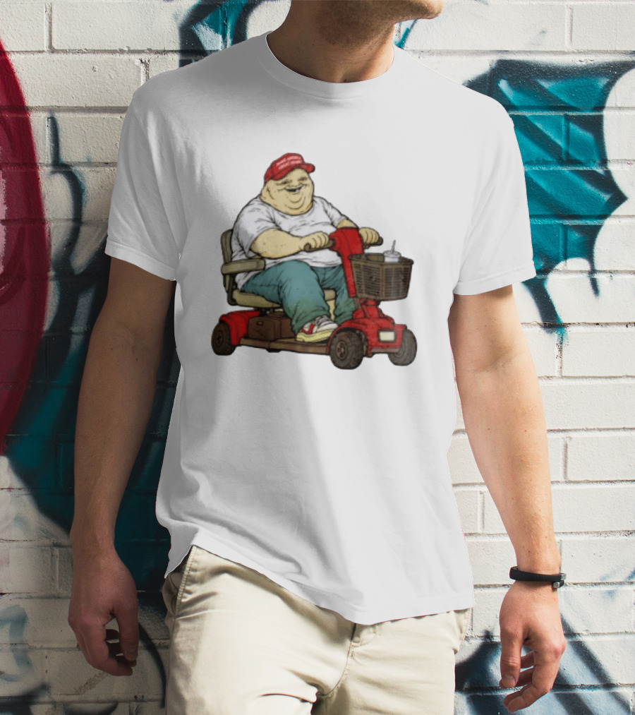 Magachud Scooter McGillicutty Kiss Cut Red Cap Plus Size Mobility T-Shirt