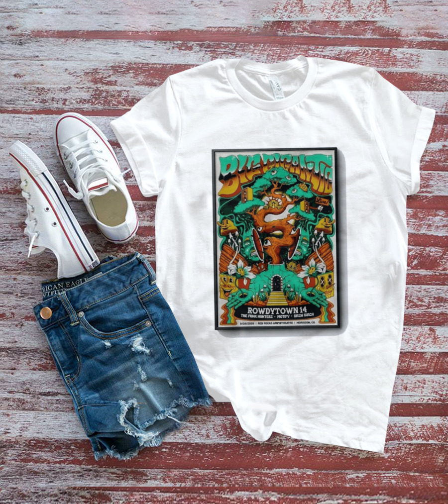 Big Gigantic Live Rowdytown 14 Red Rocks Amphitheatre September 26 2026 Morrison CO The Funk Hunters Motifv Drew Birch T-Shirt