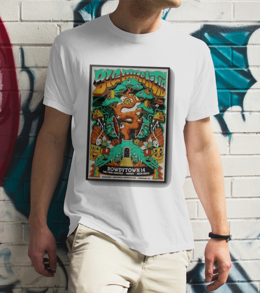 Big Gigantic Live Rowdytown 14 Red Rocks Amphitheatre September 26 2026 Morrison CO The Funk Hunters Motifv Drew Birch T-Shirt