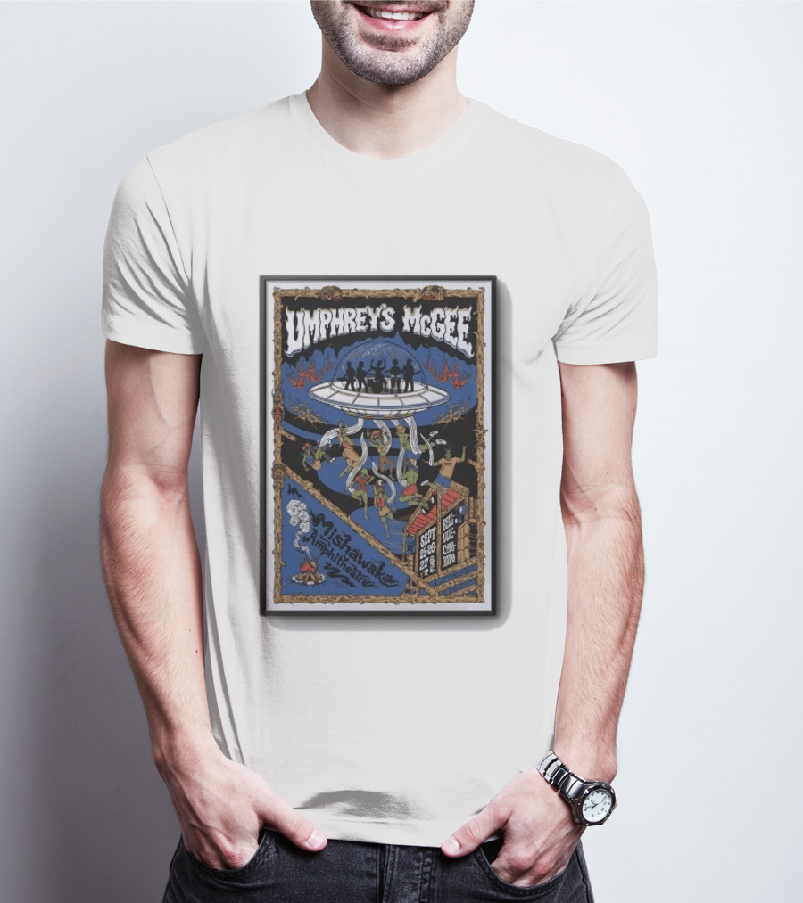 Umphrey's McGee Mishawaka Amphitheatre September 26 28 2026 Alien T-Shirt