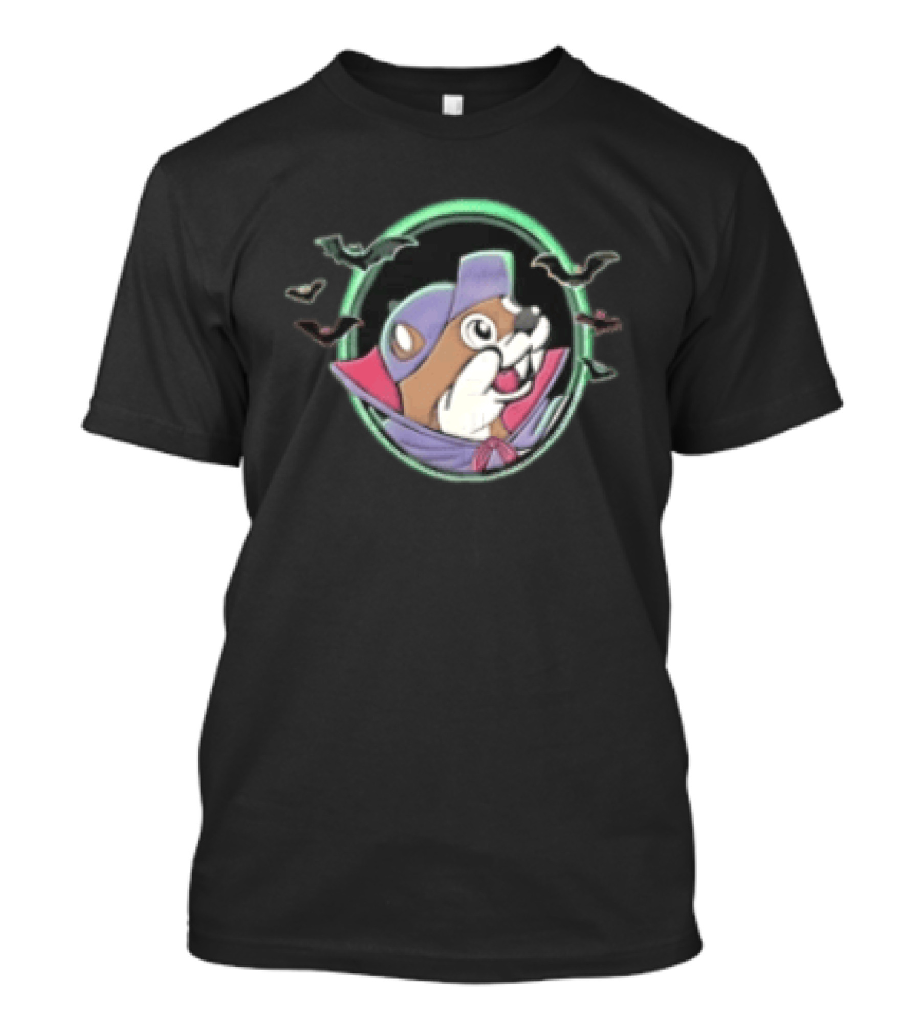 Buc Ee's Beaver Vampire Cape Bats Spooky Halloween T-Shirt