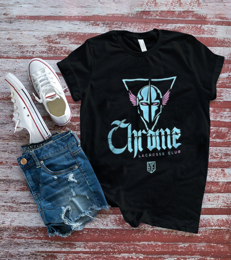 Chrome Lacrosse Club Winged Helmet T-Shirt