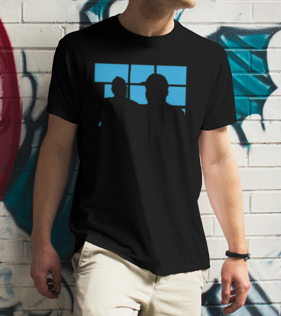 Daz Black Stars Store Shop Blue Off The Hook Black Silhouette Duo T-Shirt