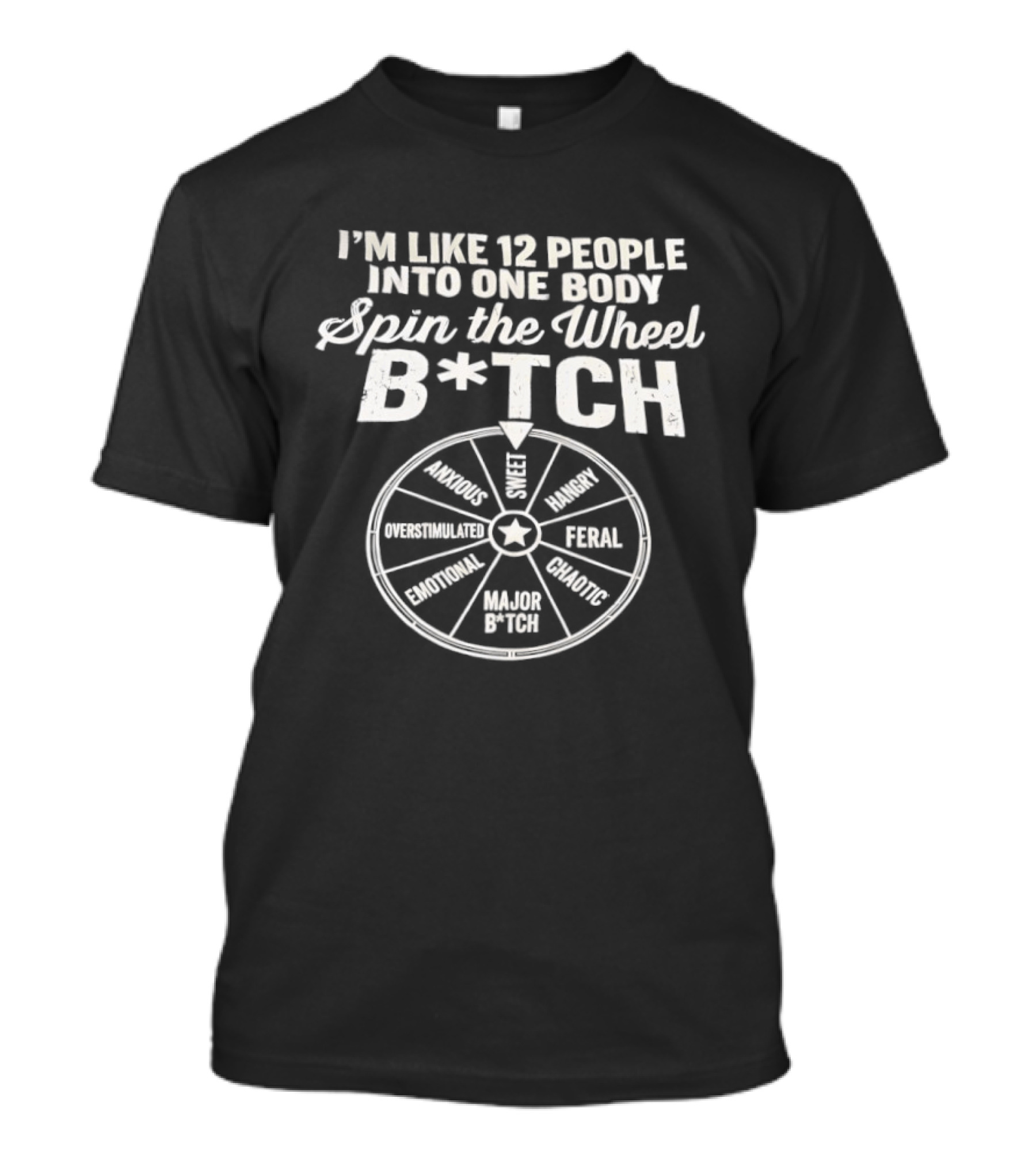 I'm Like 12 People Into One Body Spin The Wheel B*tch Fun Sassy T-Shirt