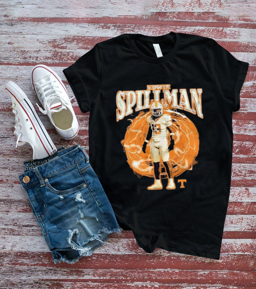 Tennessee Volunteers Edwin Spillman No 13 Football Collage T-Shirt