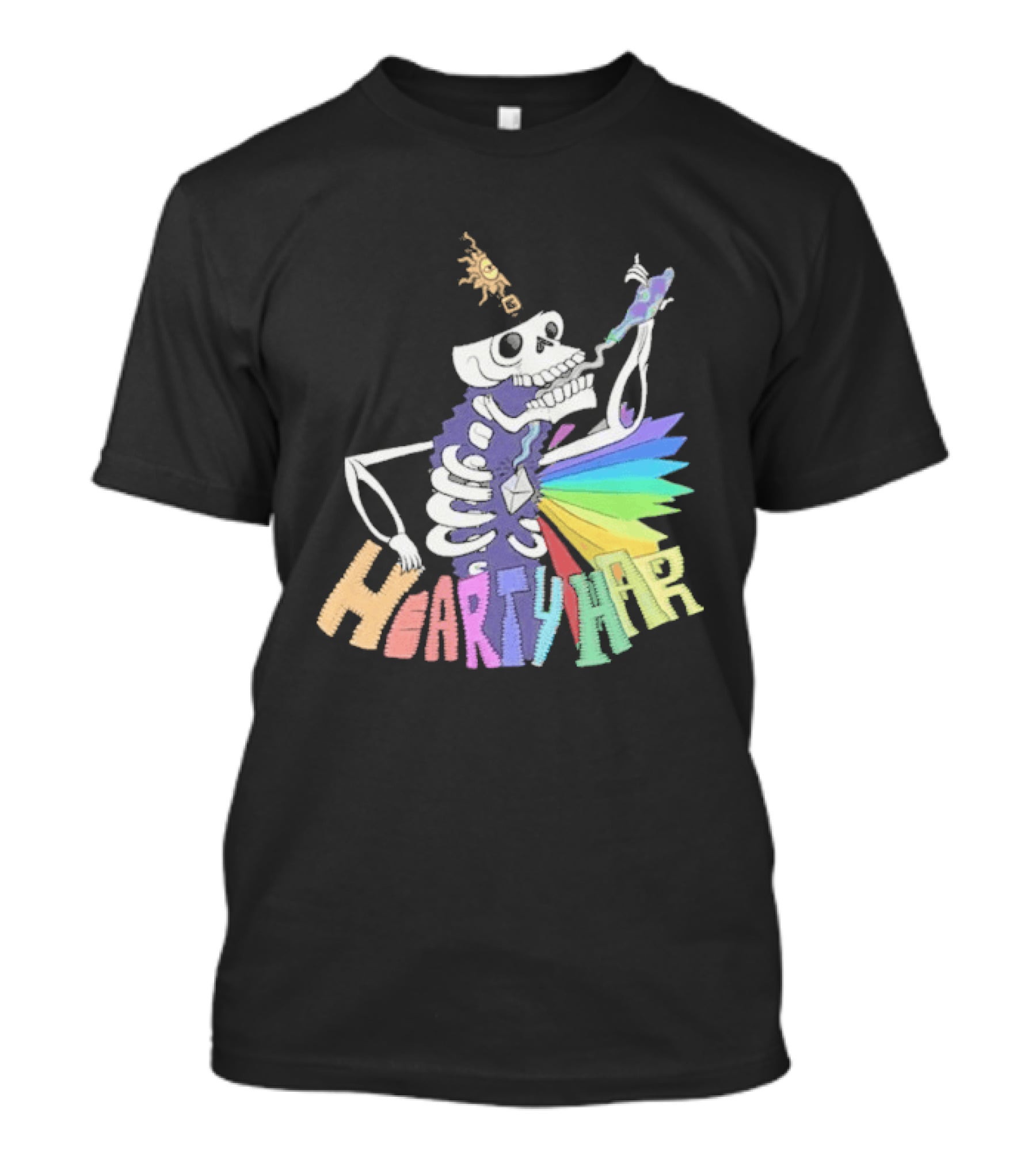 John Fogerty Hearty Har Colorful Skeleton With Rainbow T-Shirt