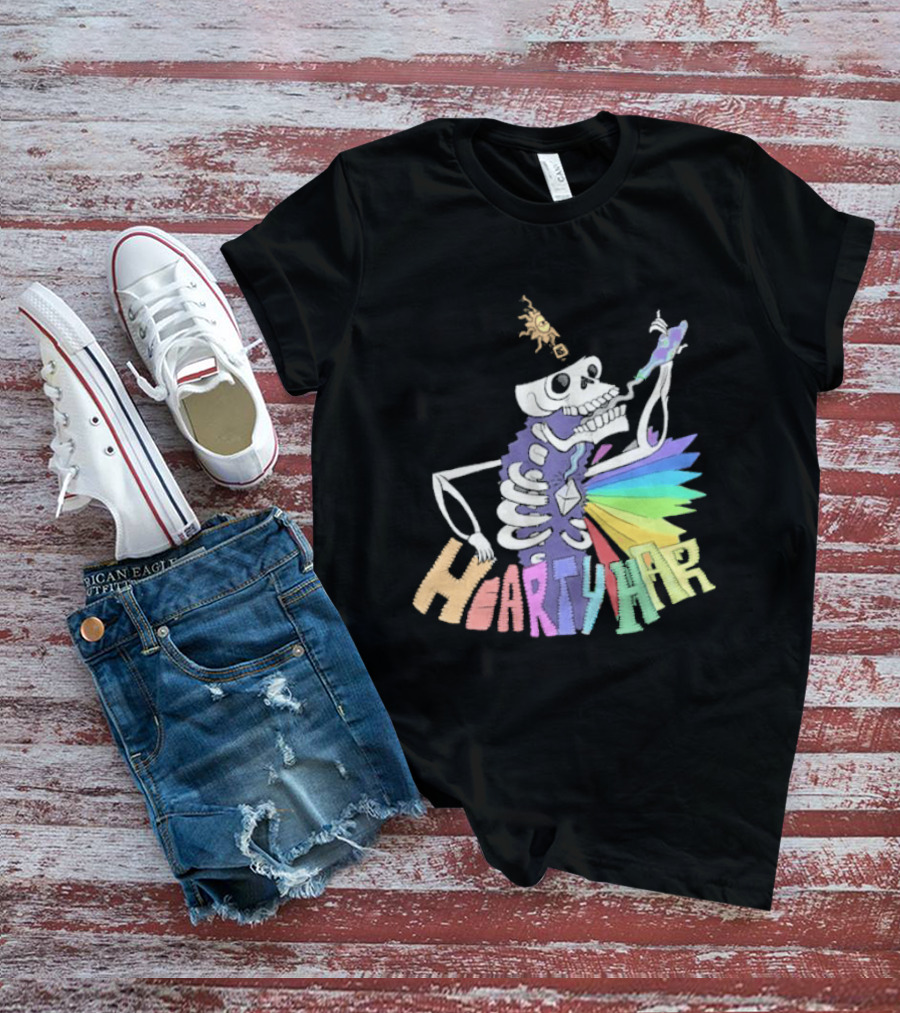 John Fogerty Hearty Har Colorful Skeleton With Rainbow T-Shirt
