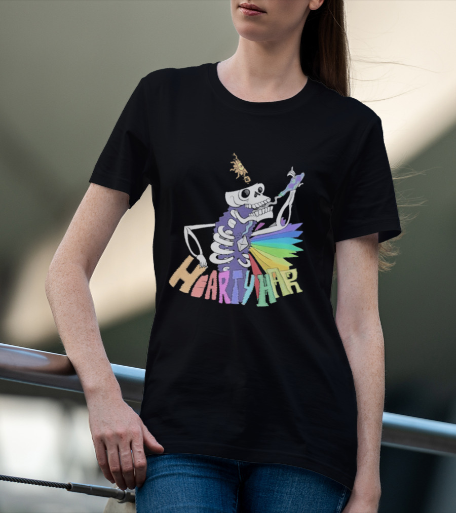 John Fogerty Hearty Har Colorful Skeleton With Rainbow T-Shirt
