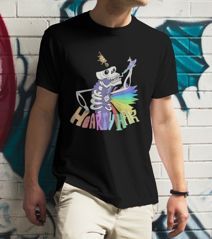 John Fogerty Hearty Har Colorful Skeleton With Rainbow T-Shirt