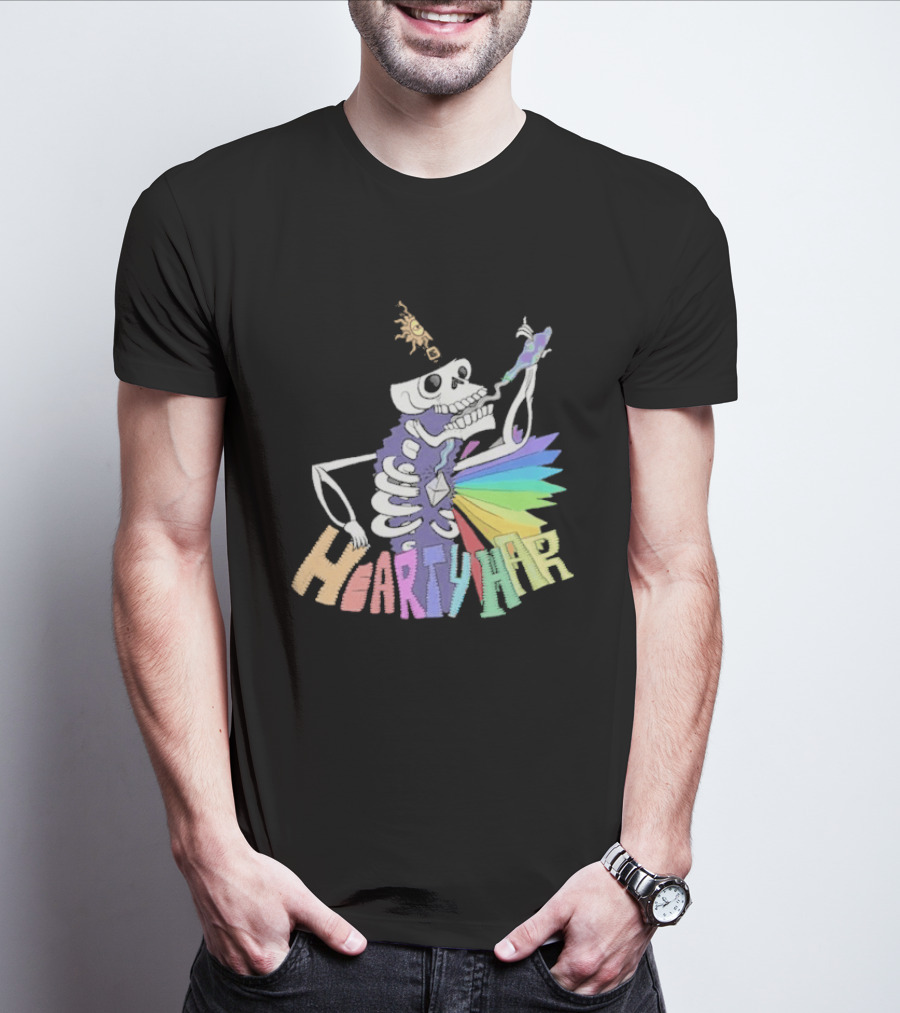 John Fogerty Hearty Har Colorful Skeleton With Rainbow T-Shirt
