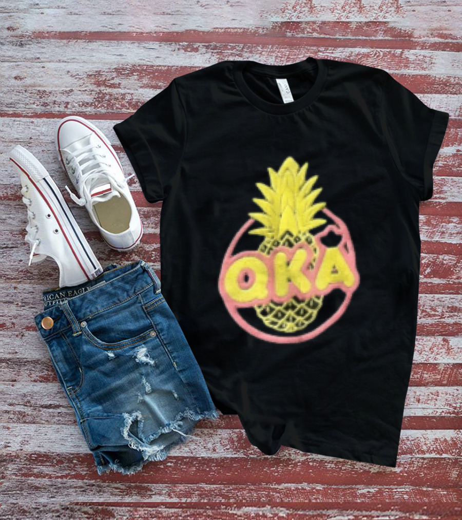 QKA Yellow Pineapple Inside Red Circle T-Shirt