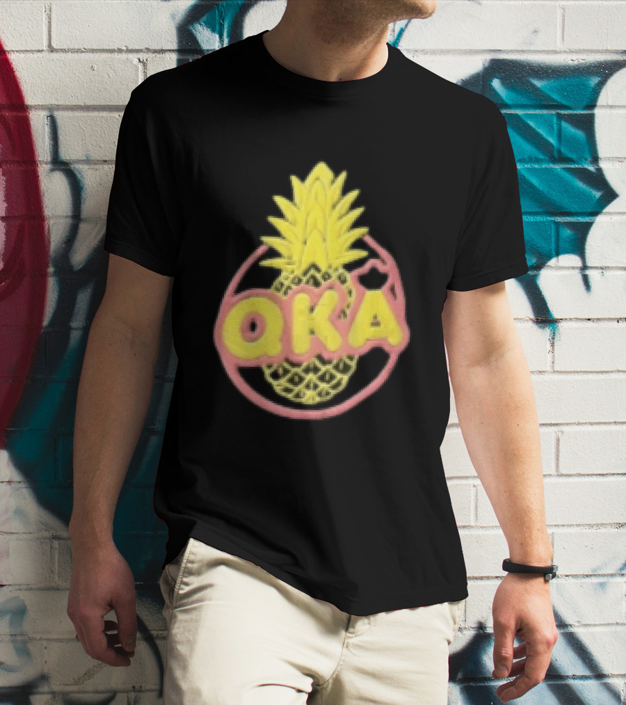 QKA Yellow Pineapple Inside Red Circle T-Shirt