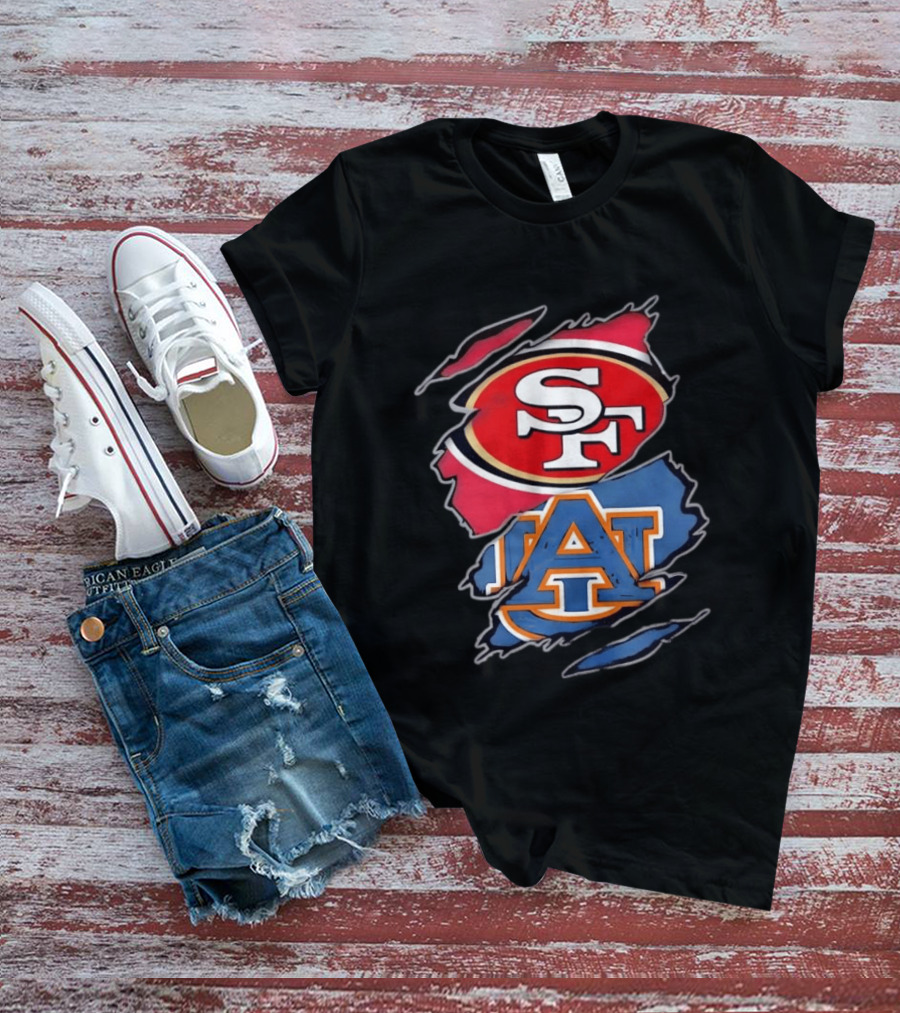 San Francisco 49ers Auburn Tigers Collage T-Shirt