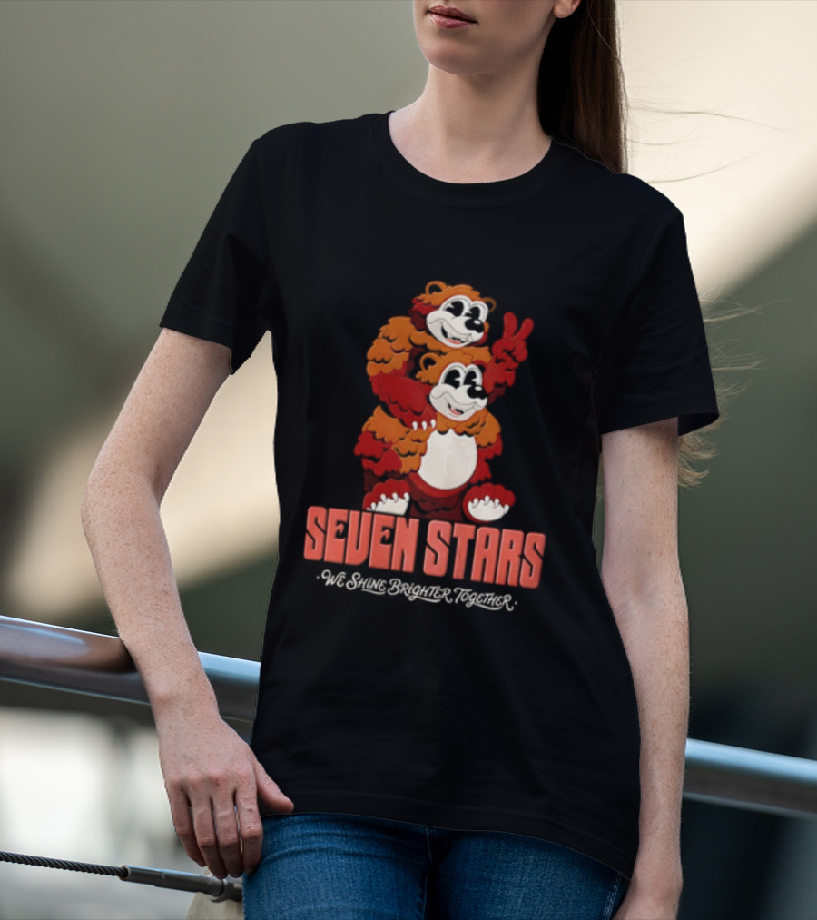 Seven Stars Piggy Back Bears We Grant Dragon Power T-Shirt