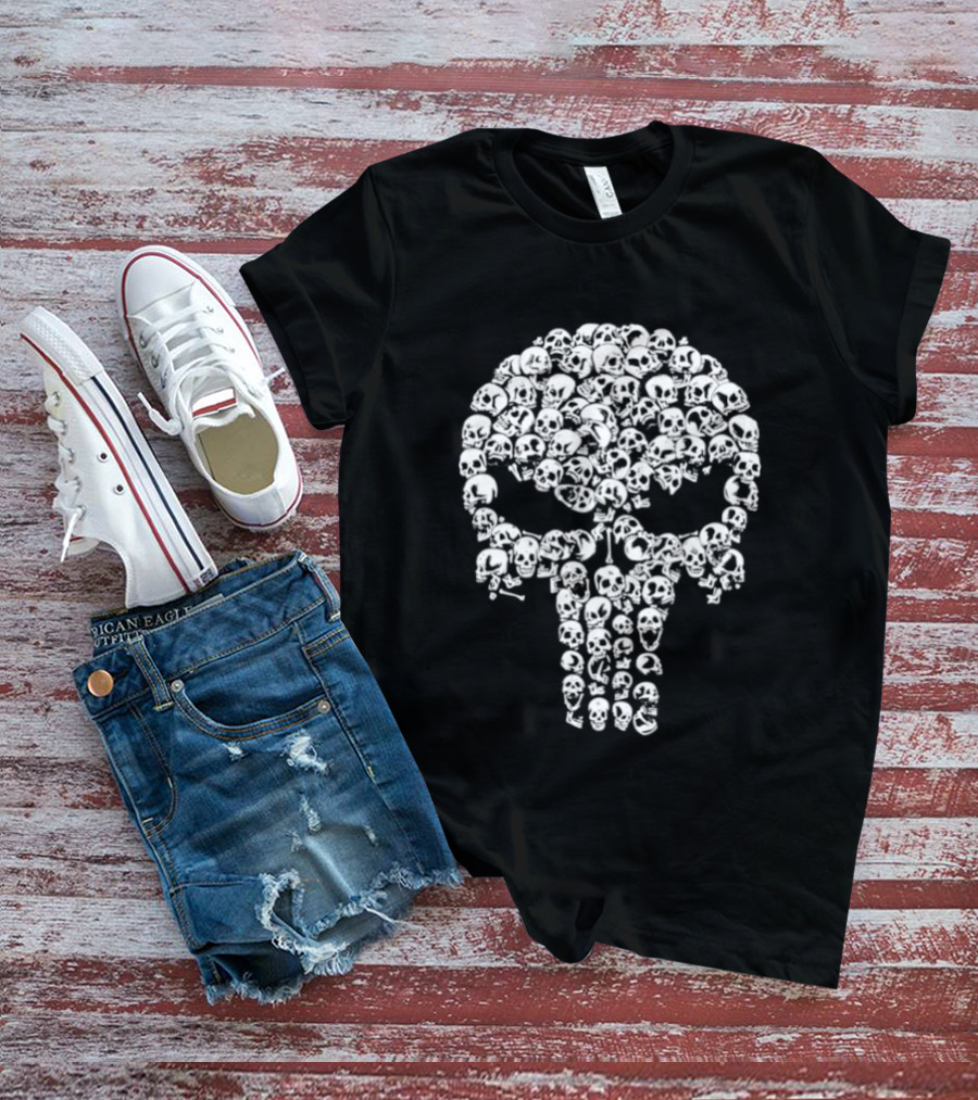 The Punisher Skull Made Of Bullets T-Shirt