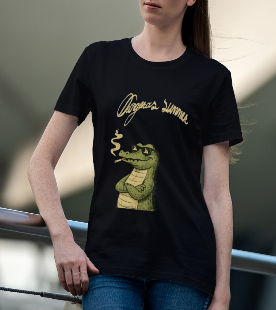 Yeat Dangerous Summer Loose Leaf Gator Smoking Cool Sunglasses Crocodile T-Shirt