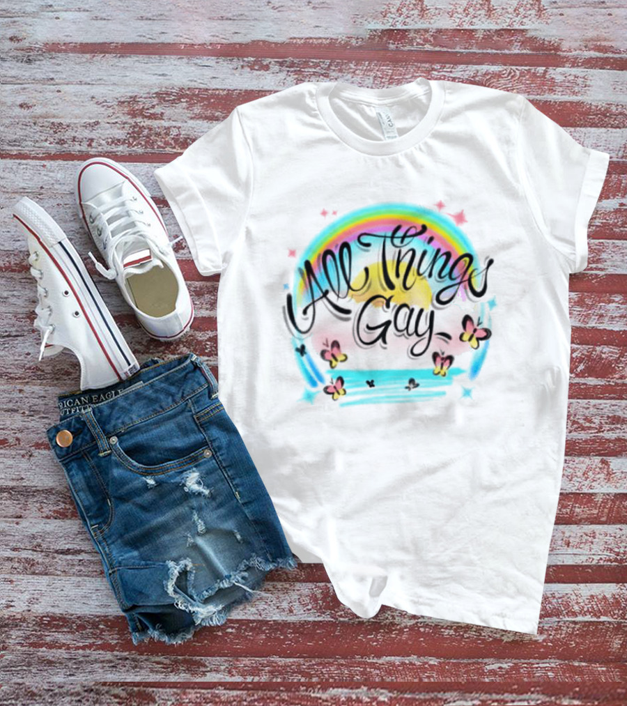 All Things Gay Rainbow Butterflies Festival Baby T-Shirt