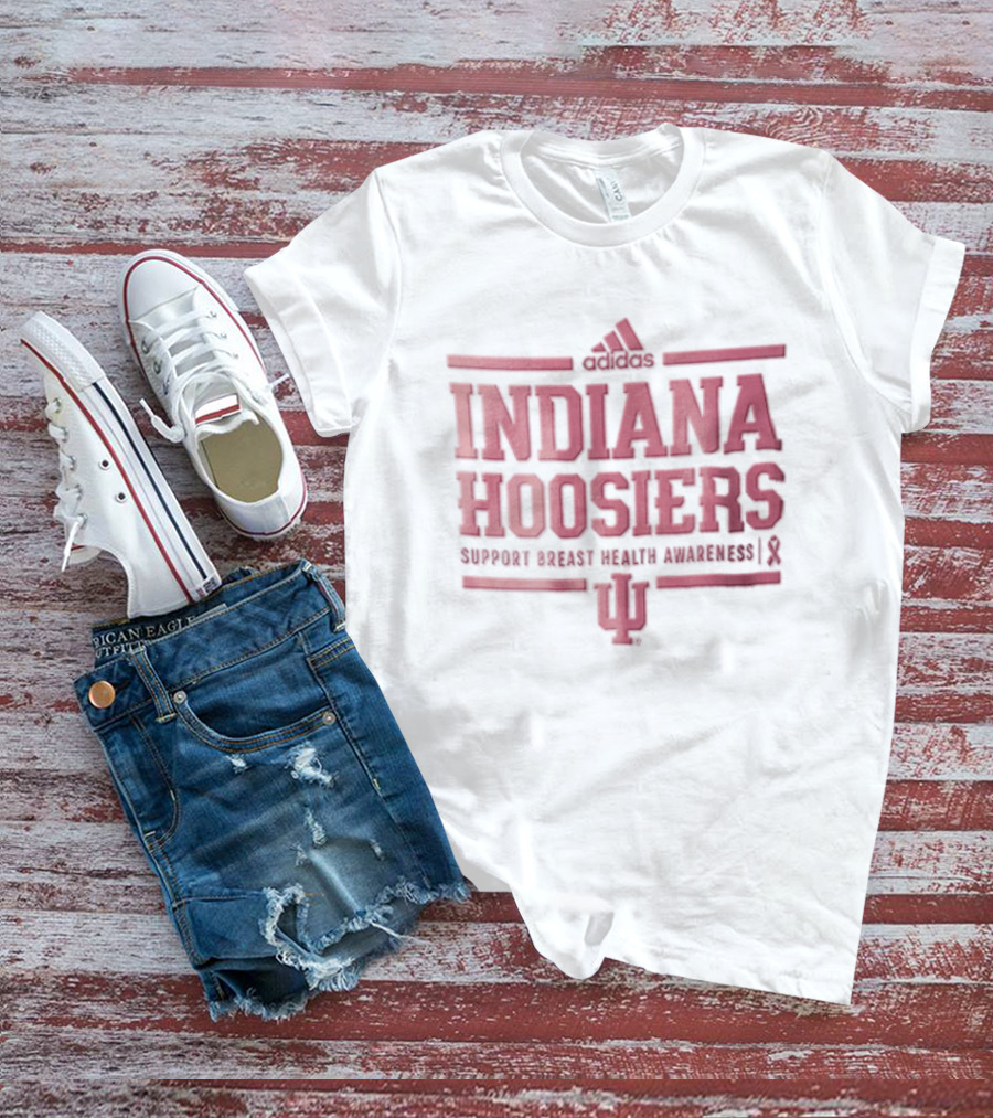 Indiana Hoosiers Support Breast Health Awareness Adidas IU T-Shirt