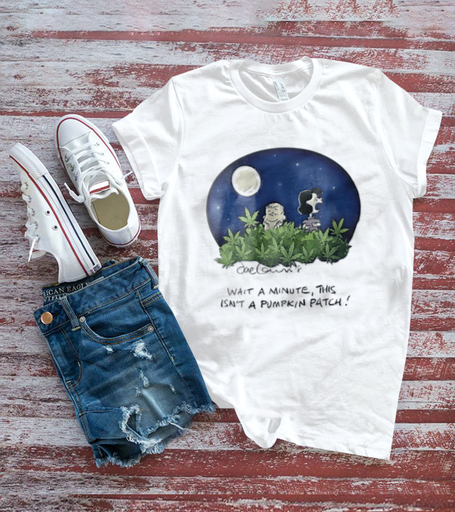 Peanuts Wait A Minute This Isn't A Pumpkin Patch Moon Night Scene Charlie Brown Lucy T-Shirt