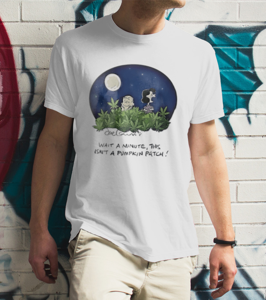 Peanuts Wait A Minute This Isn't A Pumpkin Patch Moon Night Scene Charlie Brown Lucy T-Shirt