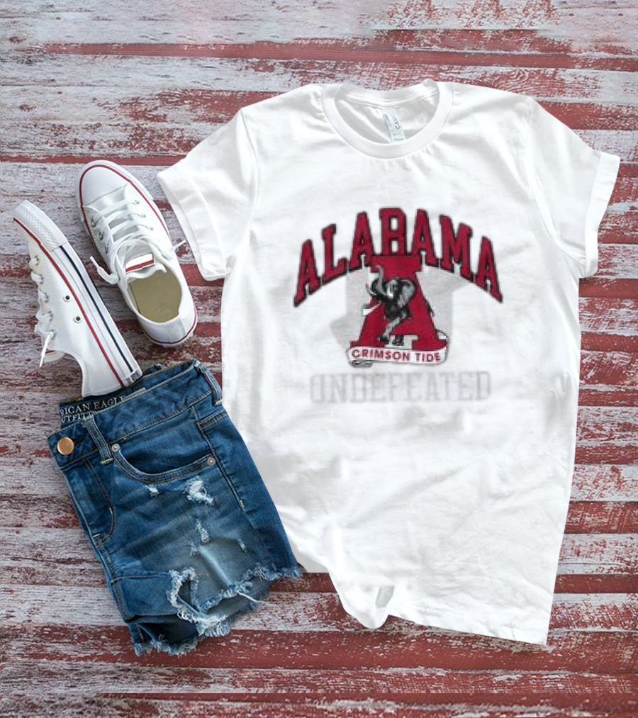 Undefeated Alabama Crimson Tide Elephant Letter A T-Shirt