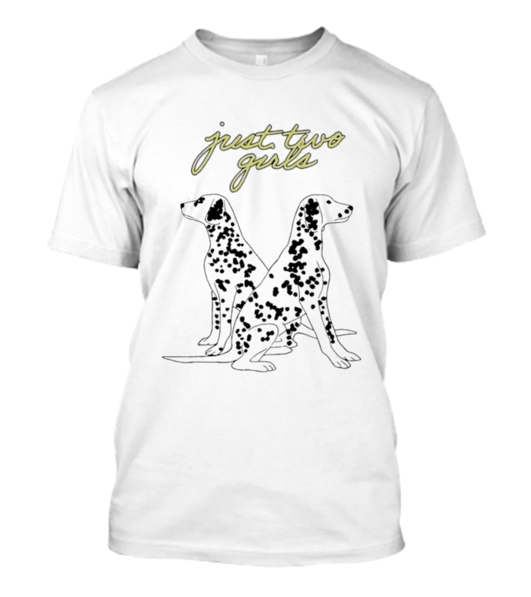 Just Two Girls Wolf Alice Dalmatian Dogs T-Shirt
