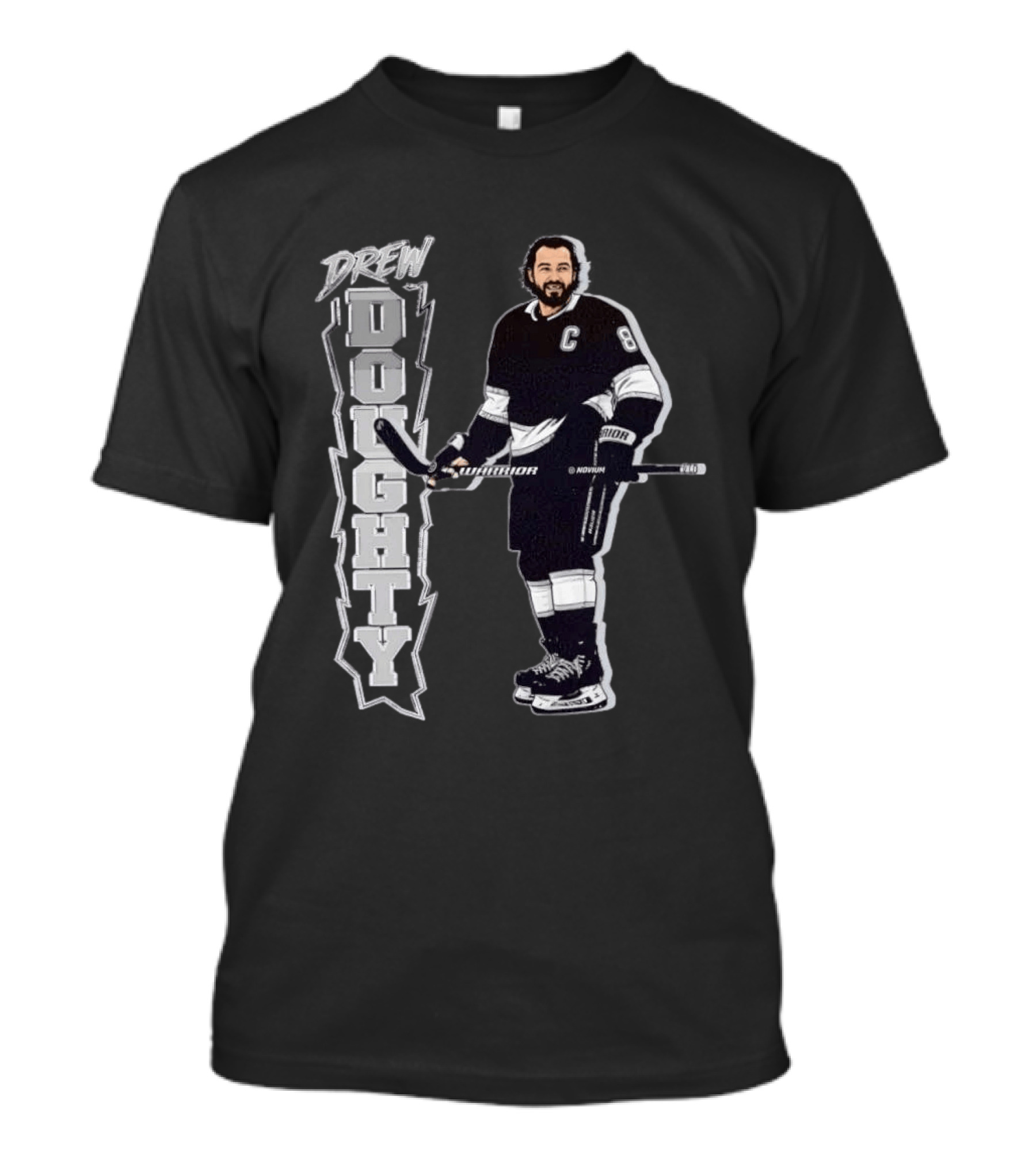 Drew Doughty Captain 8 Los Angeles Kings Hockey Vertical T-Shirt