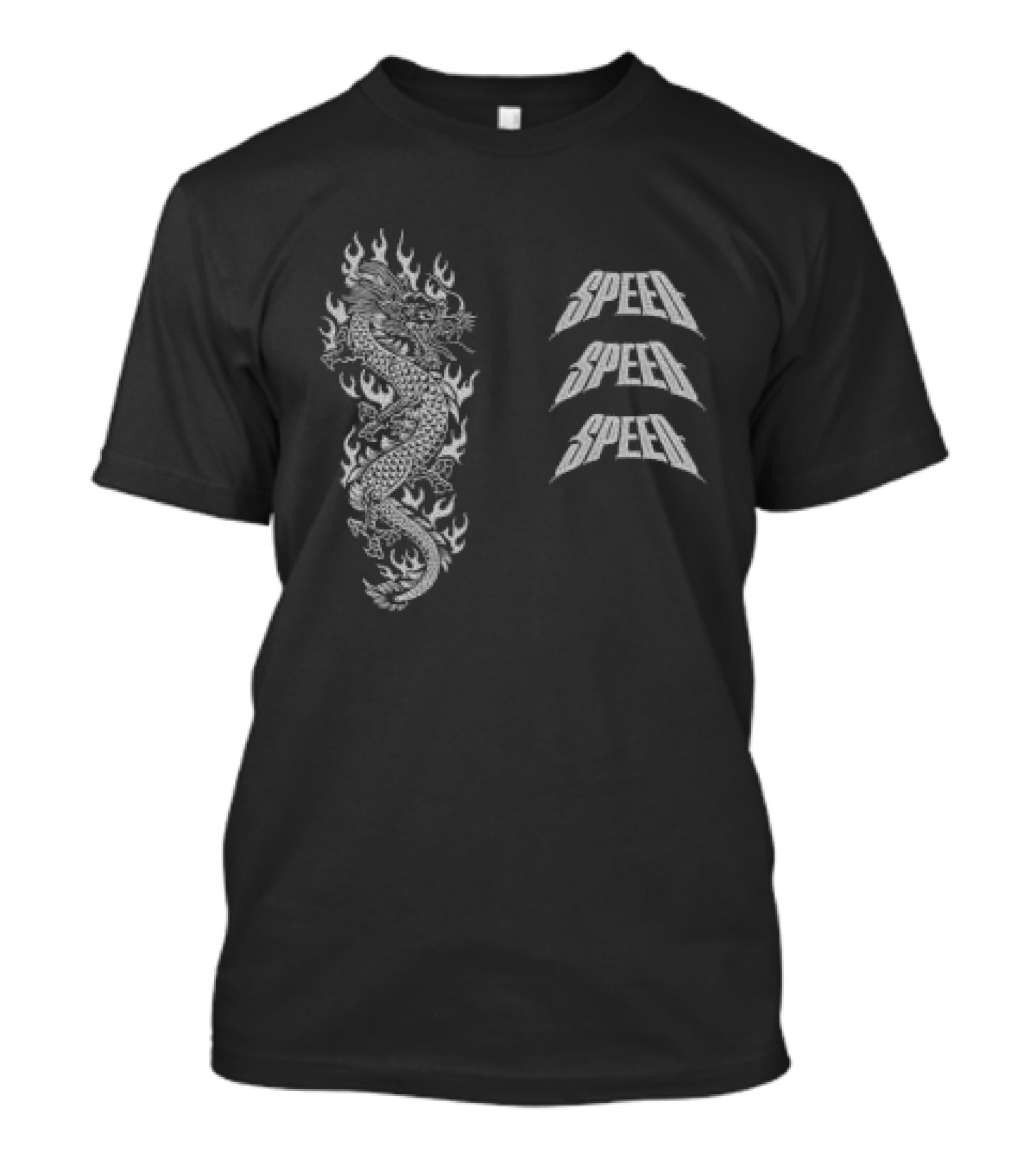Evil Greed Store Speed HC Mentality Grey Tribal Flames And Wings T-Shirt