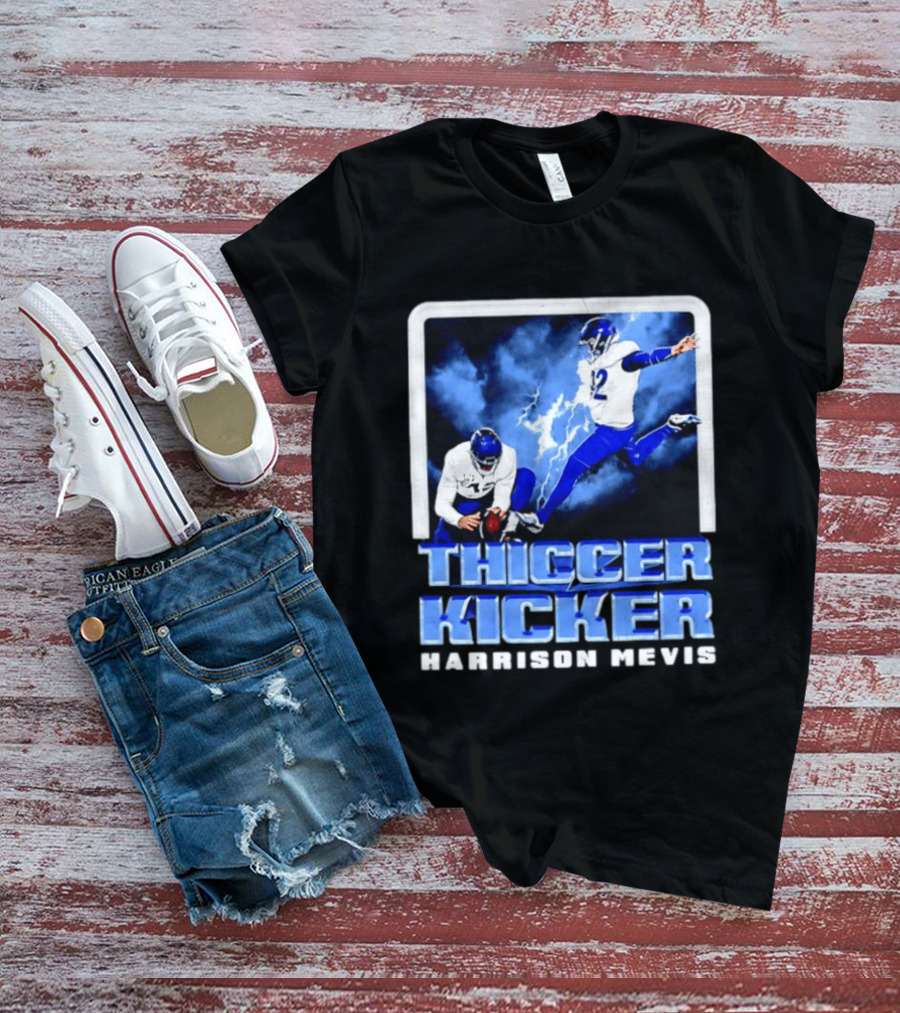Los Angeles Rams Thiccer Kicker Harrison Mevis Football Action T-Shirt