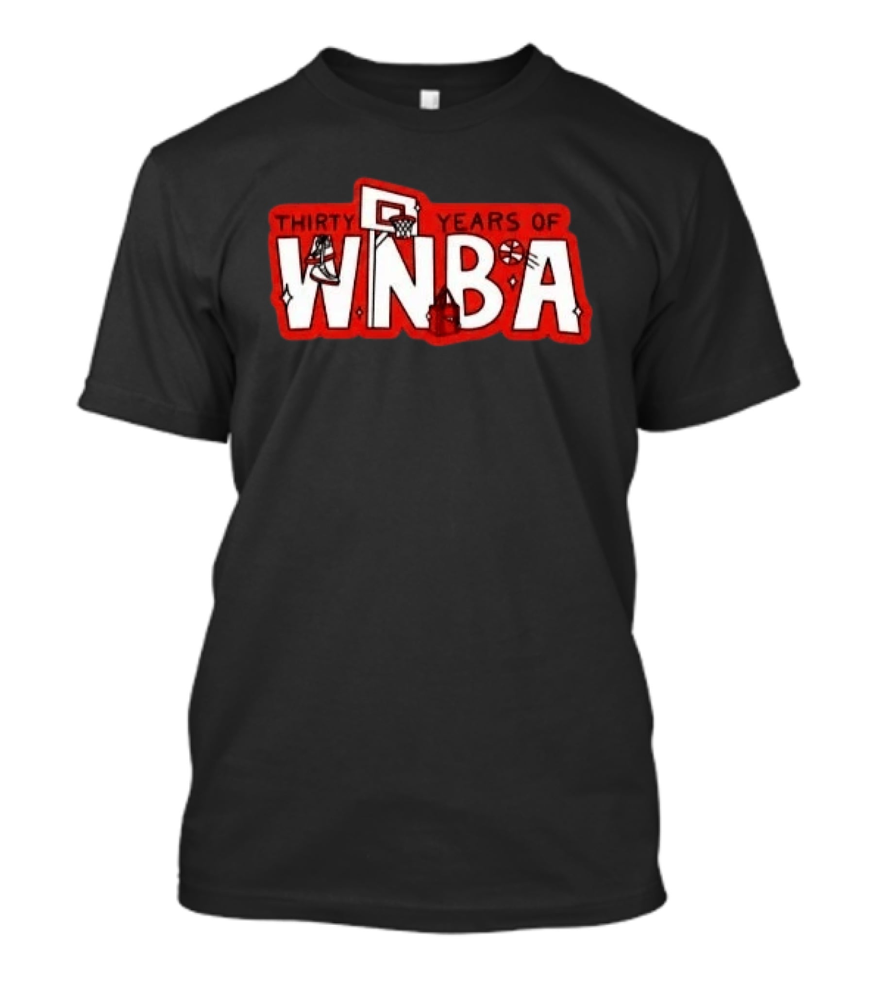 Thirty Years Of WNBA Basketball Sneaker Hoop Celebration T-Shirt