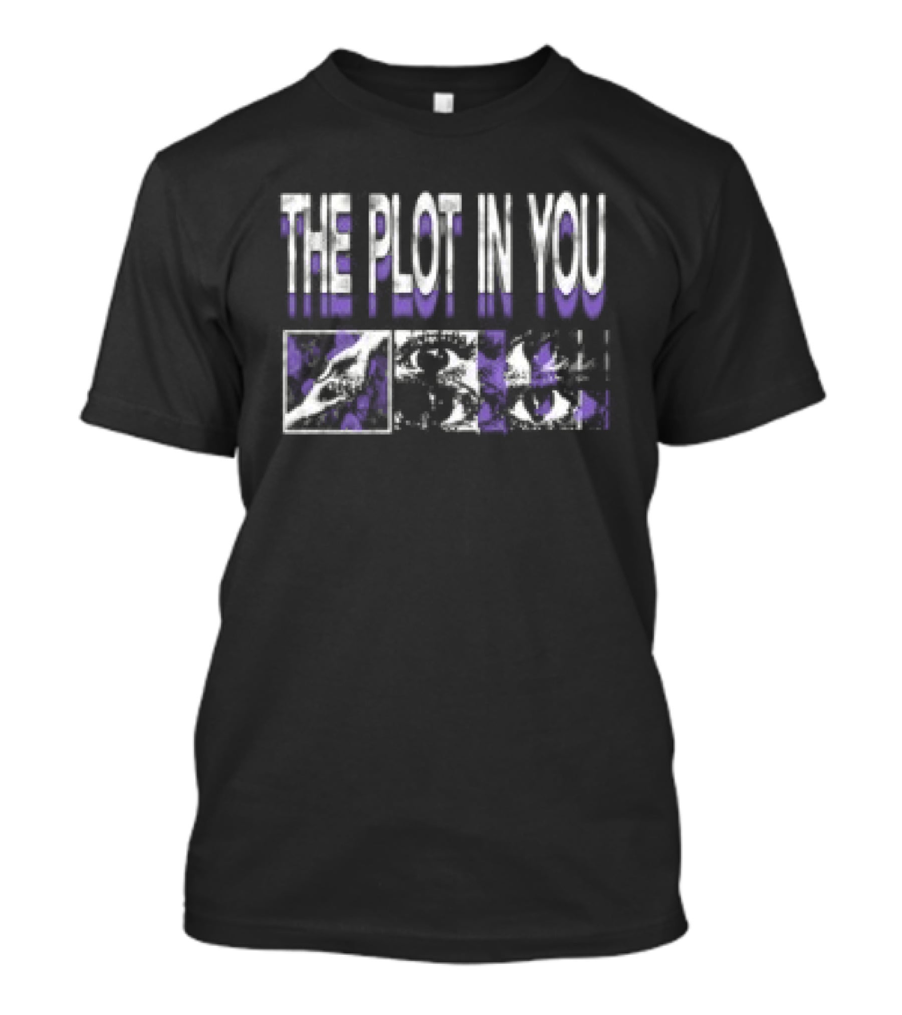 The Plot In You Closure Skull Purple White T-Shirt
