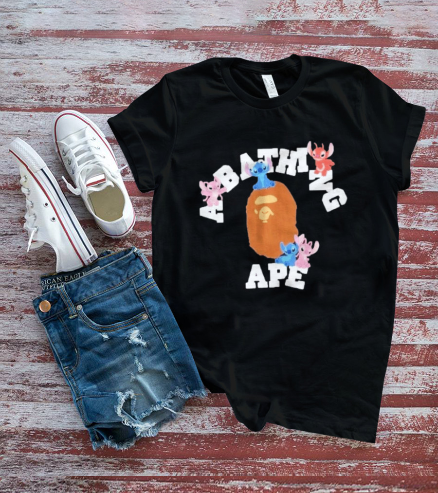 Original Bape A Bathing Ape Disney Stitch Collaboration T-Shirt