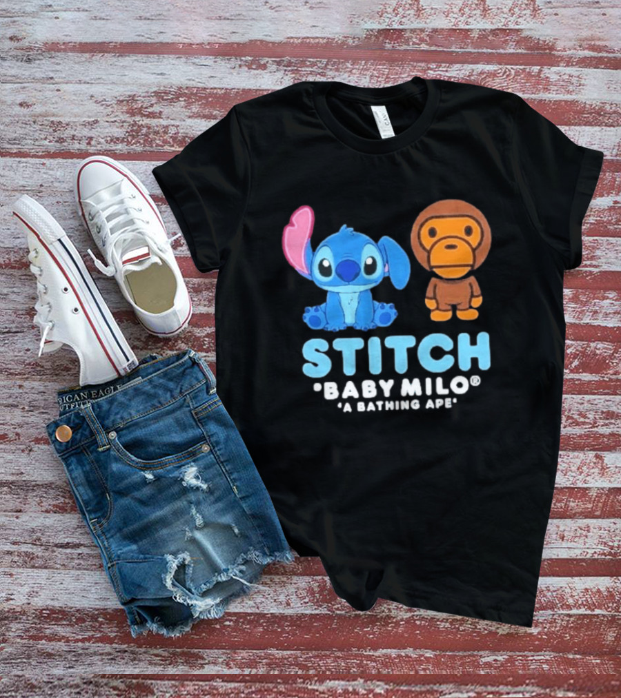 Bape X Disney Stitch Baby Milo A Bathing Ape Collab 2026 T-Shirt