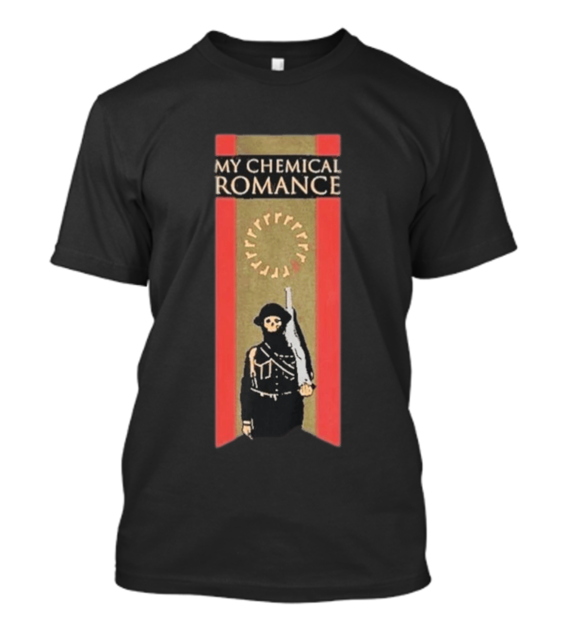My Chemical Romance Soldier Marching Band Uniform Red Black Gold T-Shirt