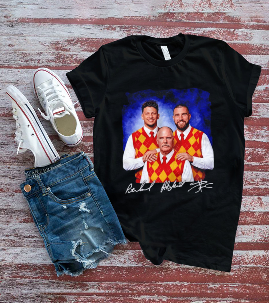 Patrick Mahomes Andy Reid Travis Kelce Kansas City Chiefs Step Brothers T-Shirt