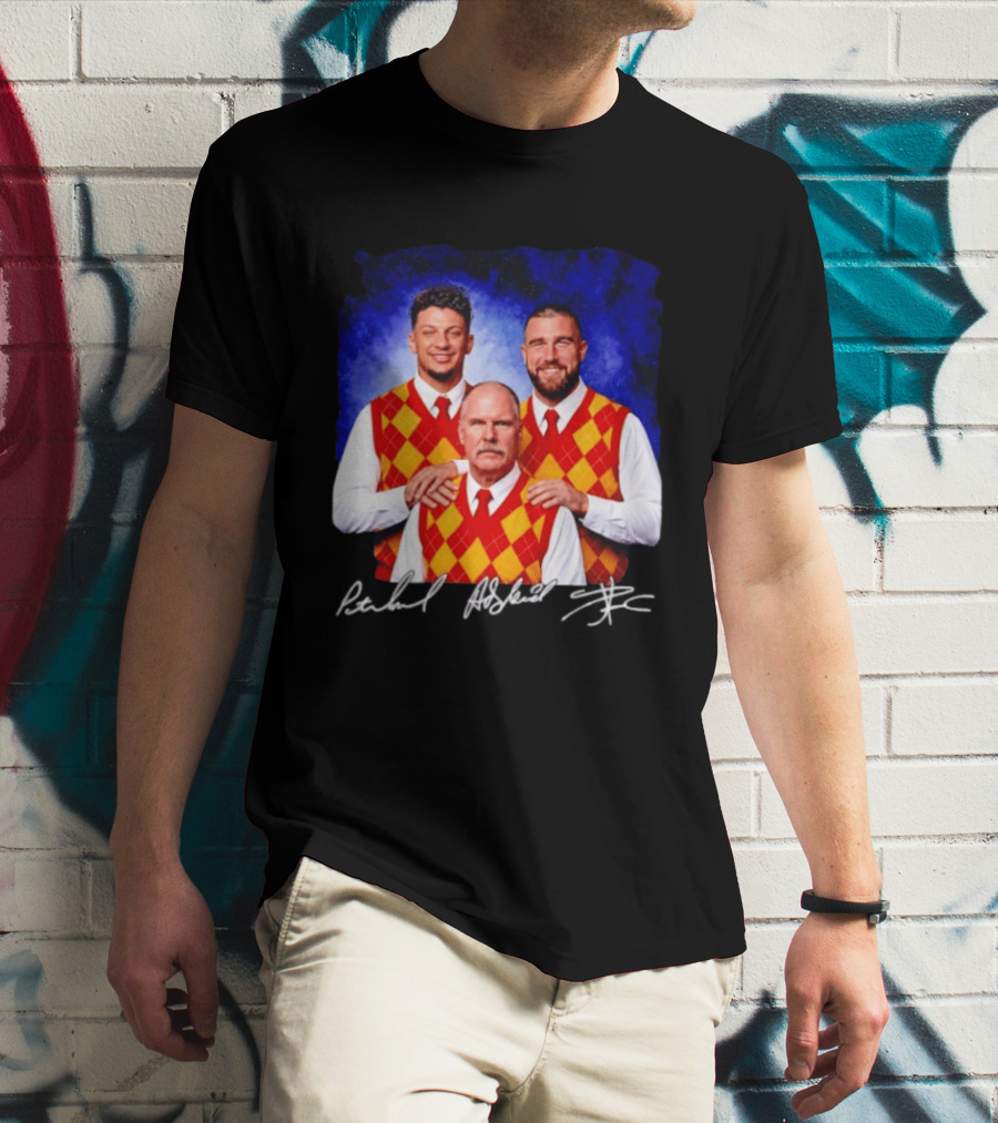 Patrick Mahomes Andy Reid Travis Kelce Kansas City Chiefs Step Brothers T-Shirt