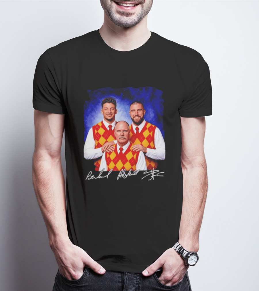 Patrick Mahomes Andy Reid Travis Kelce Kansas City Chiefs Step Brothers T-Shirt