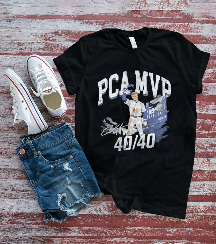 PCA MVP Pete Crow Armstrong Chicago Cubs 40 40 Club T-Shirt