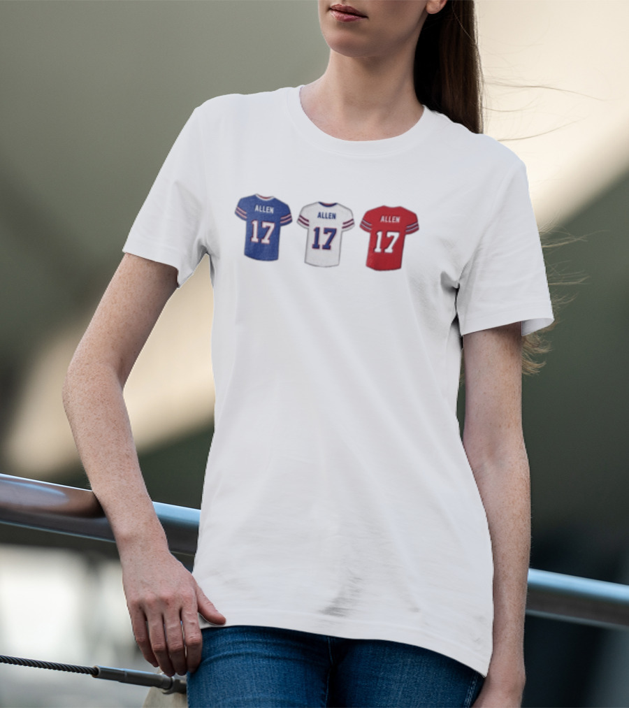 Allen Jerseys Buffalo 17 Football T-Shirt